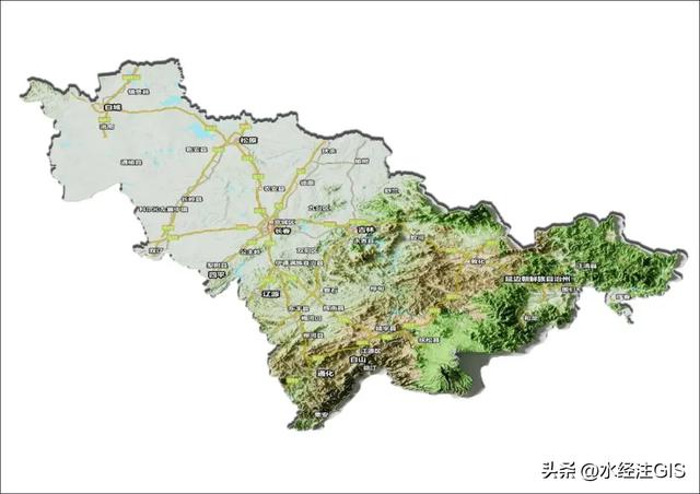 值得收藏的全国各省三维地形图 - 吉林省